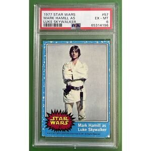 Star Wars 1977 Mark Hamill as Luke Skywalker #57 PSA 6 CERT#65314196